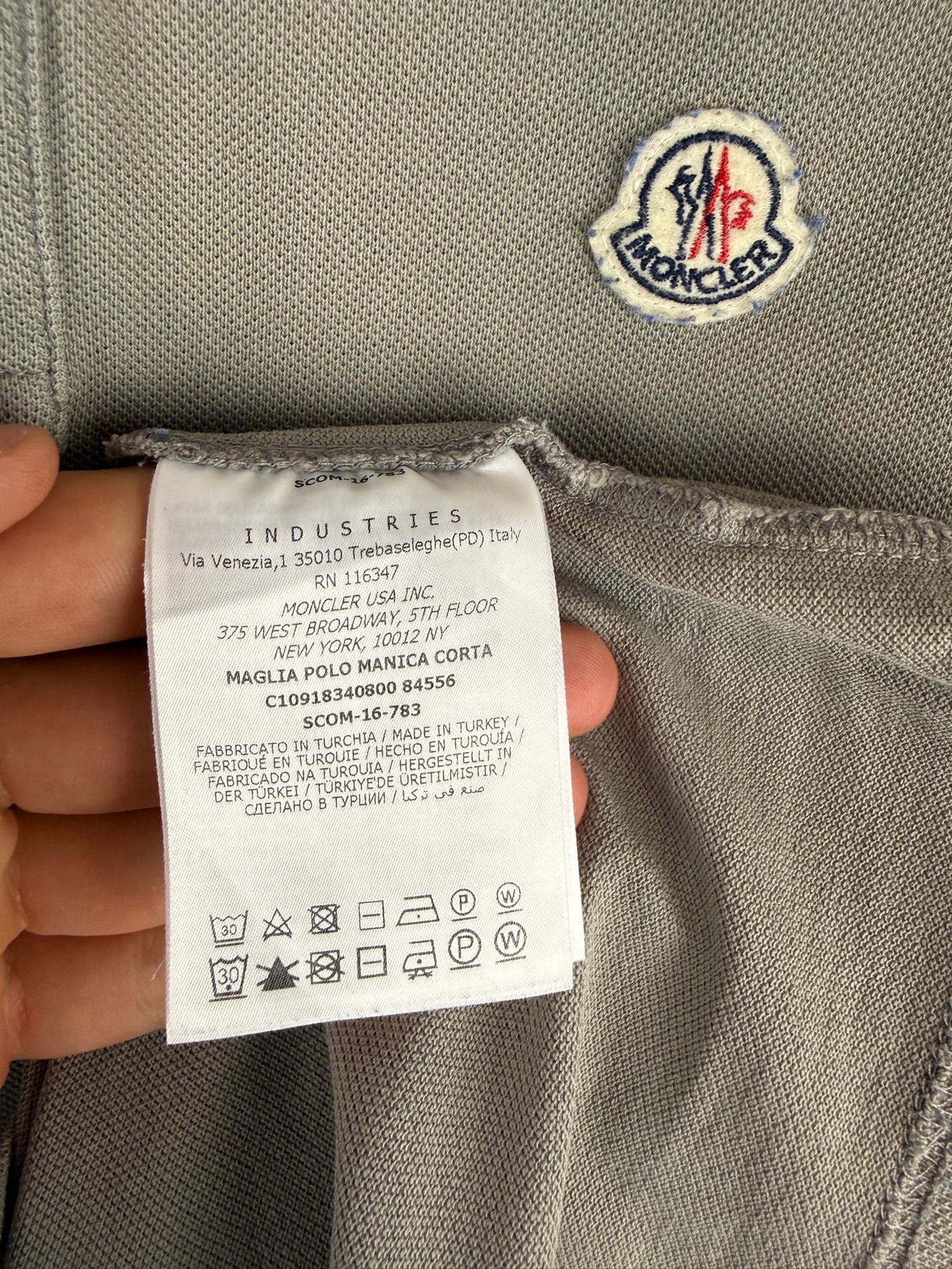 Polo grigia Moncler - Taglia L