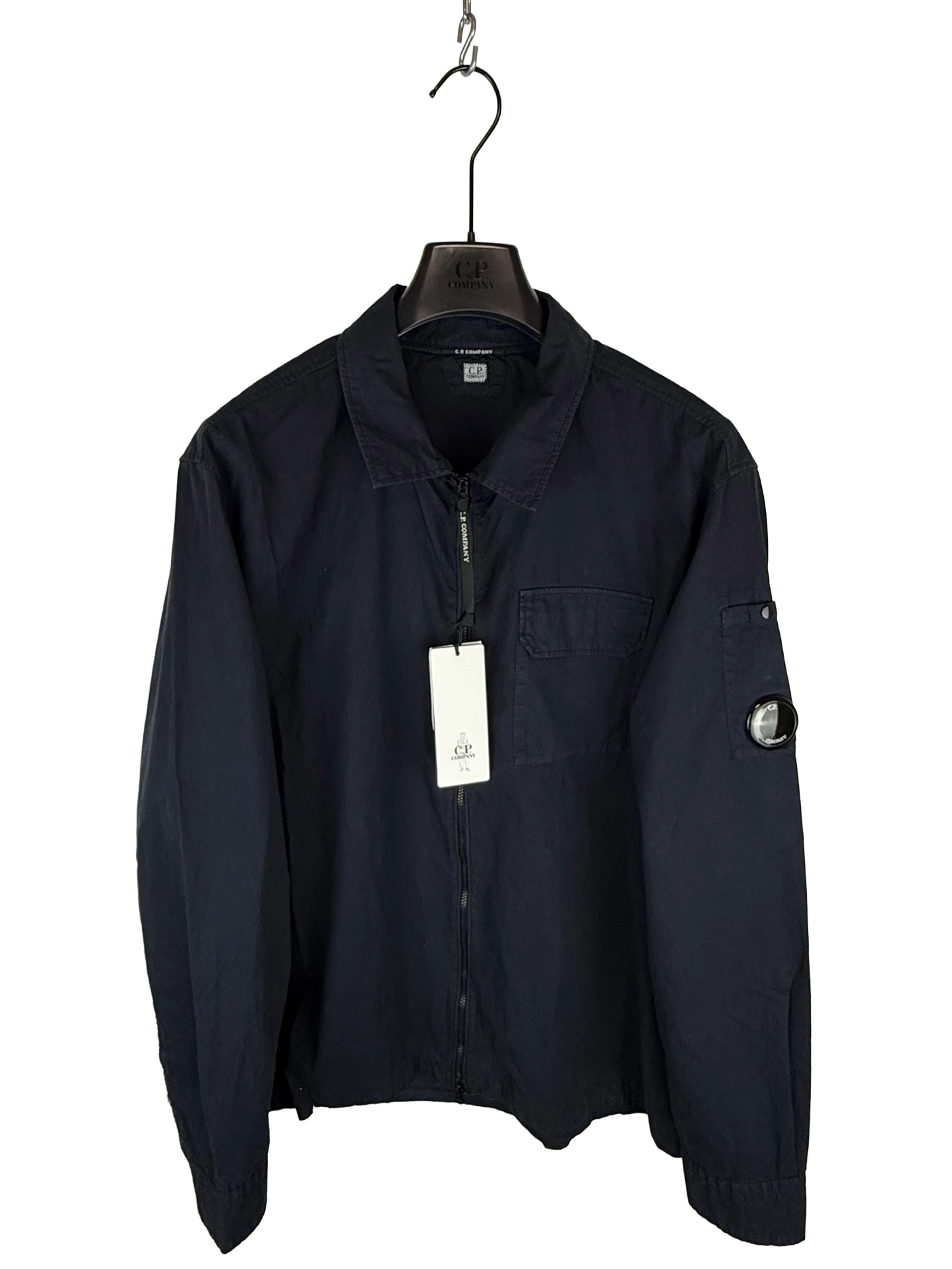 Overshirt blu navy con chiusura a zip C.P. Company (nuova con cartellino) - Taglia XL