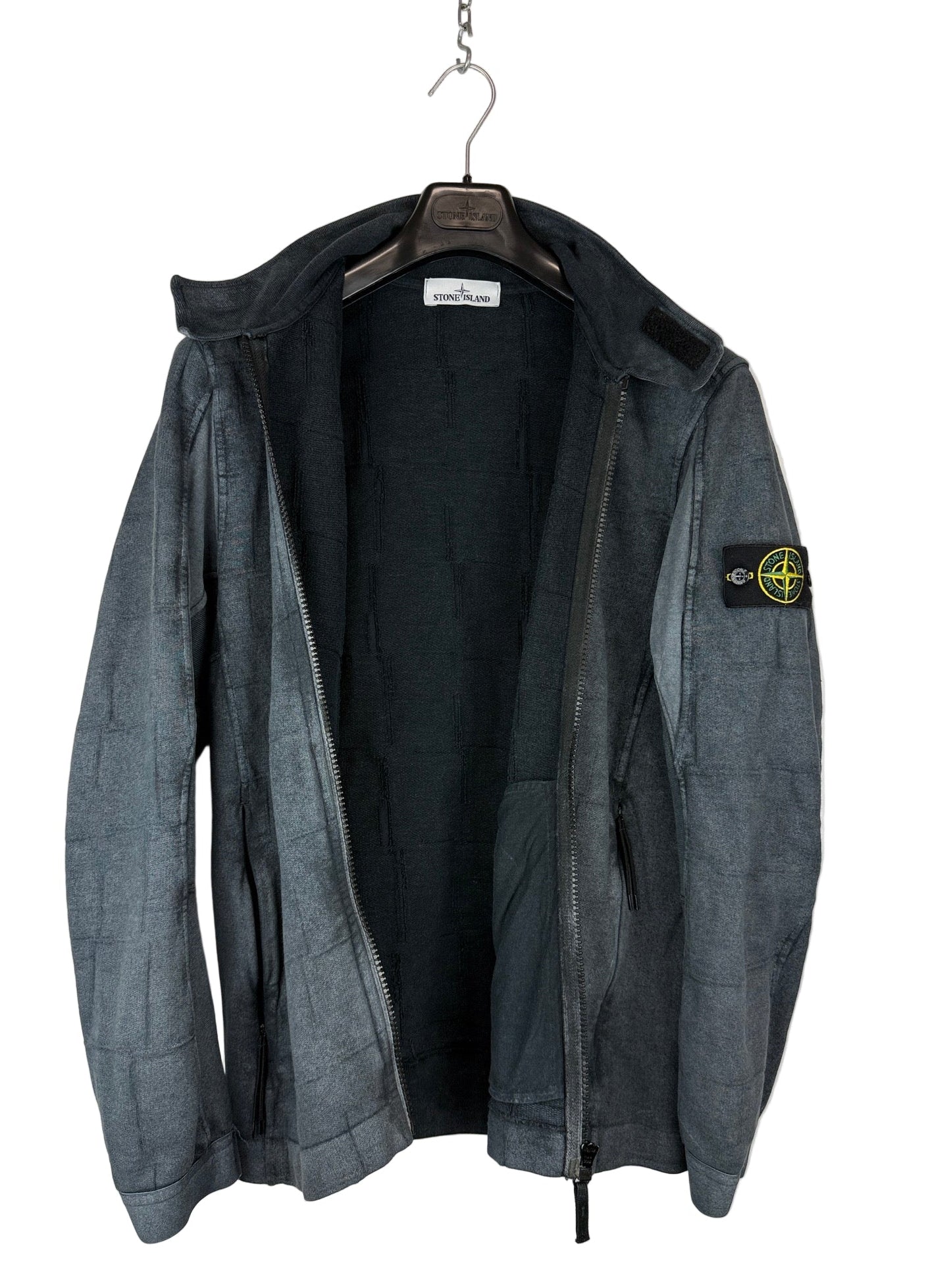 Cardigan grigio con trattamento Dust Colour Stone Island - Taglia L