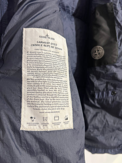 Piumino blu Garment Dyed Crinkle Reps NY Down Stone Island - Taglia XXL