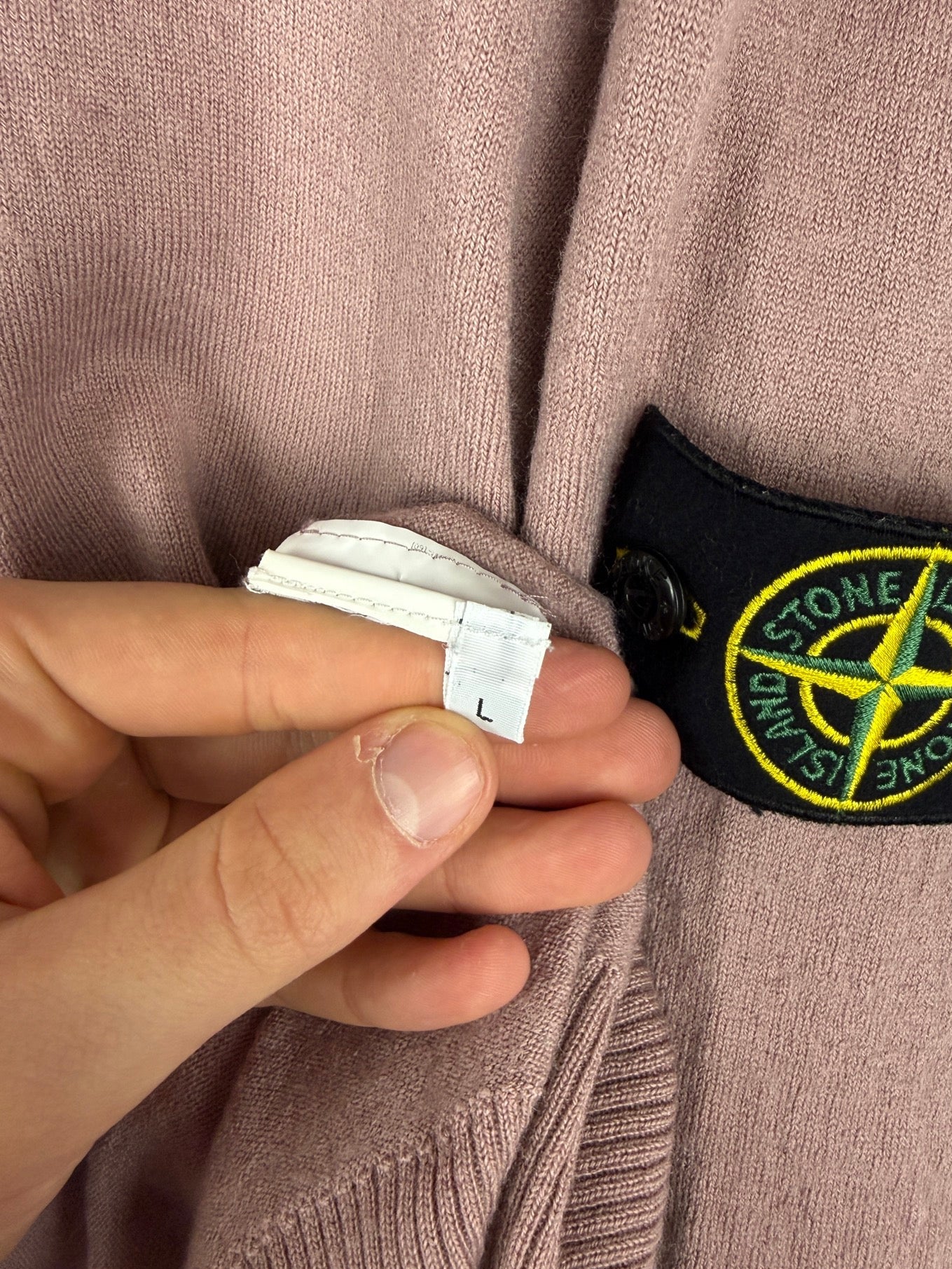 Maglione dolcevita rosa antico Stone Island - Taglia L