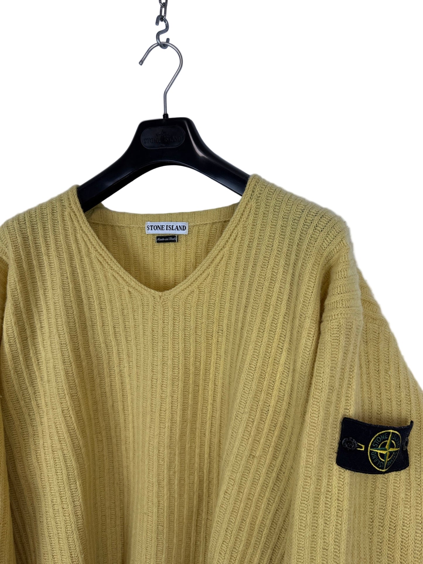 Maglione vintage giallo senape Stone Island - Taglia L