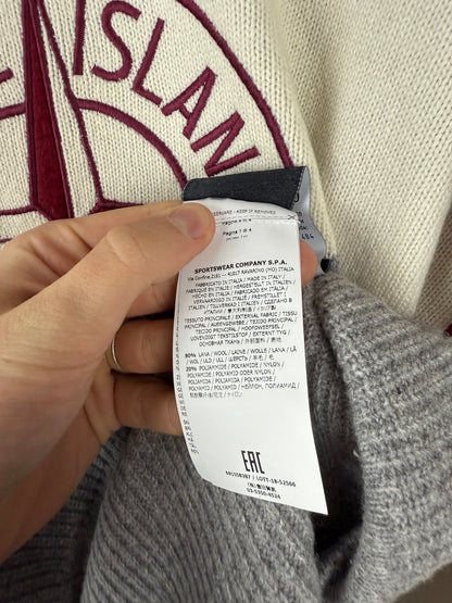 Maglione in lana con logo ricamato Stone Island - Taglia M