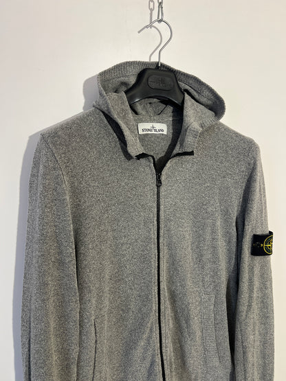 Maglione grigio con zip e cappuccio Stone Island - Taglia M