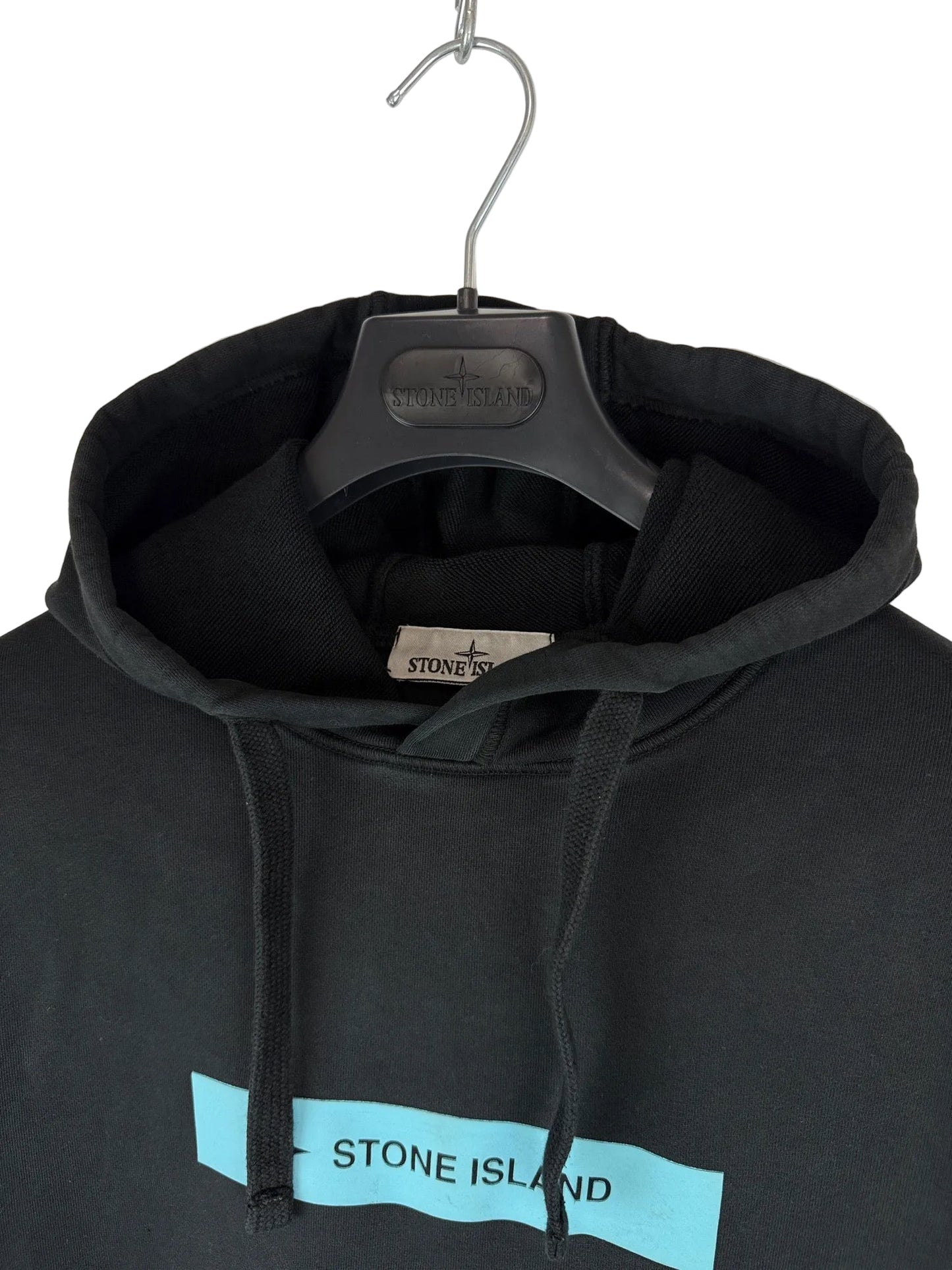 Felpa nera con cappuccio Stone Island - Taglia L