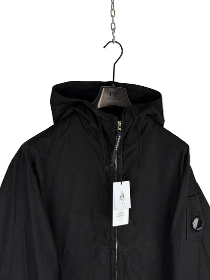 Giacca nera con zip e cappuccio C.P. Company (nuova con cartellino) - Taglia L, XL, XXL