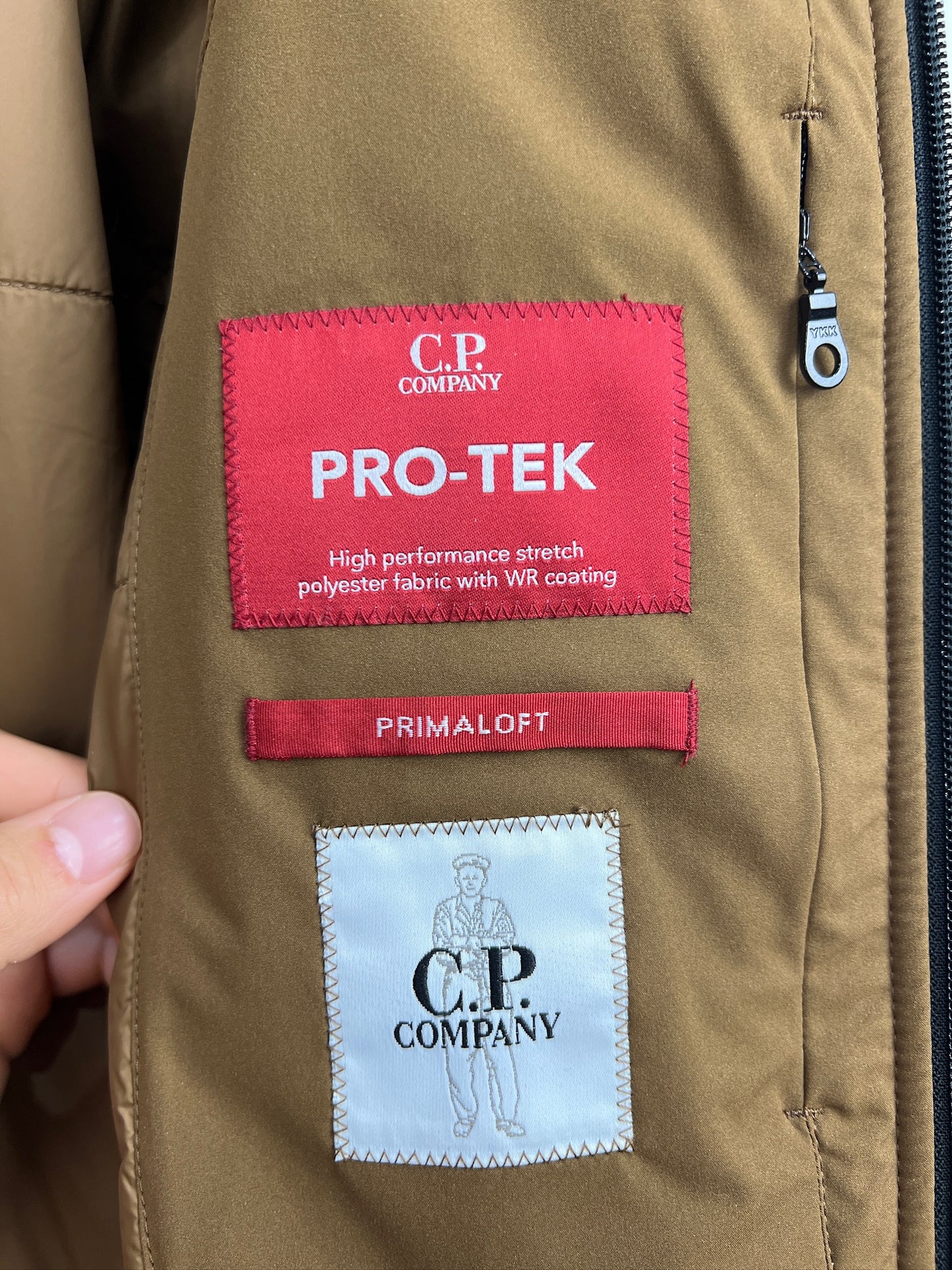 Giacca Pro-Tek marrone con chiusura a zip C.P. Company (nuova con cartellino) - Taglia XL