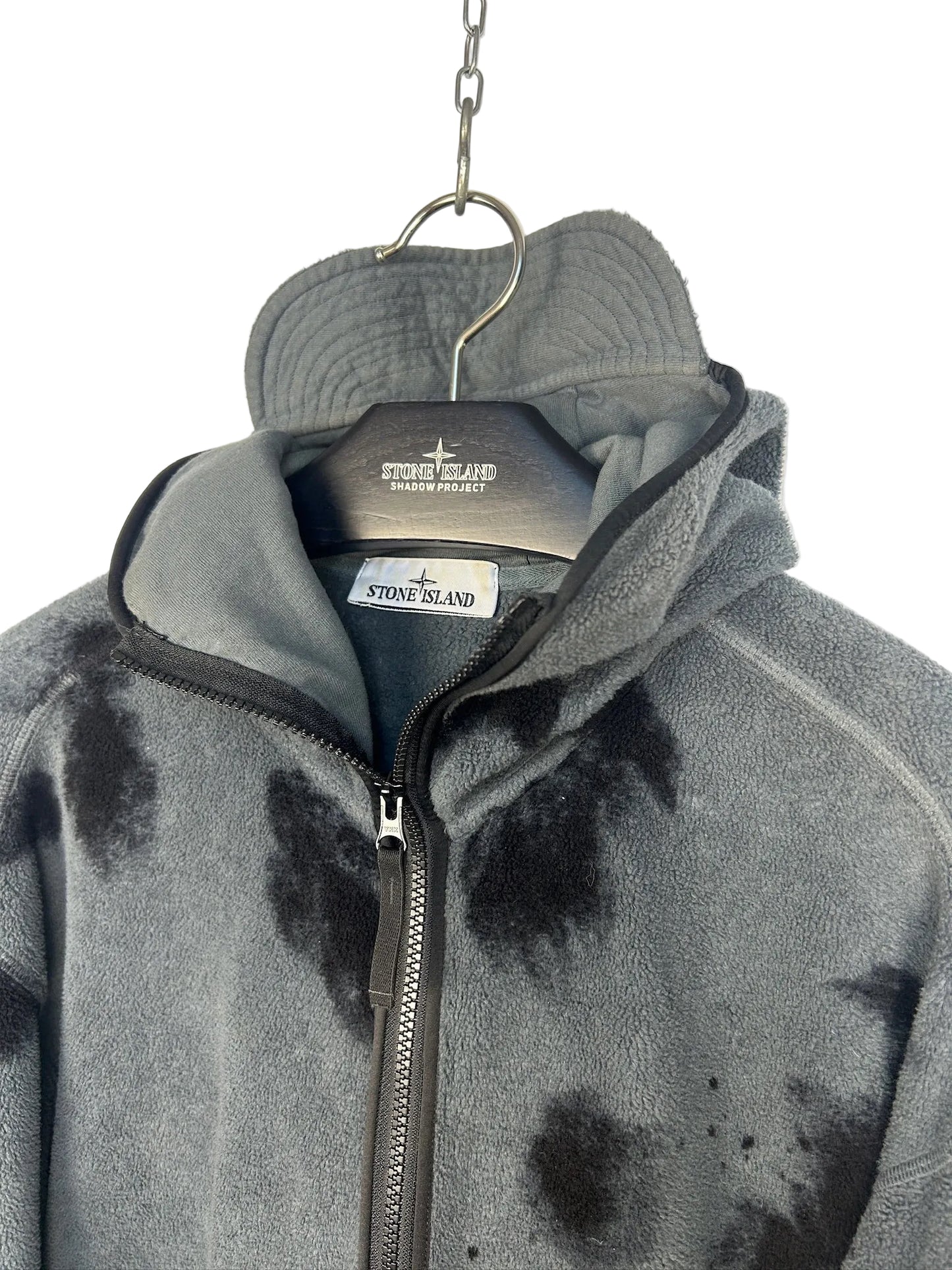 Felpa con zip e cappuccio Special Process Hand Painted Stone Island - Taglia M