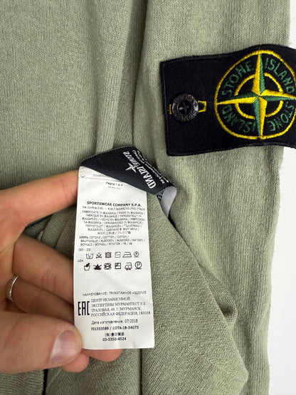Maglione verde con strisce sui polsini Stone Island - Taglia XL