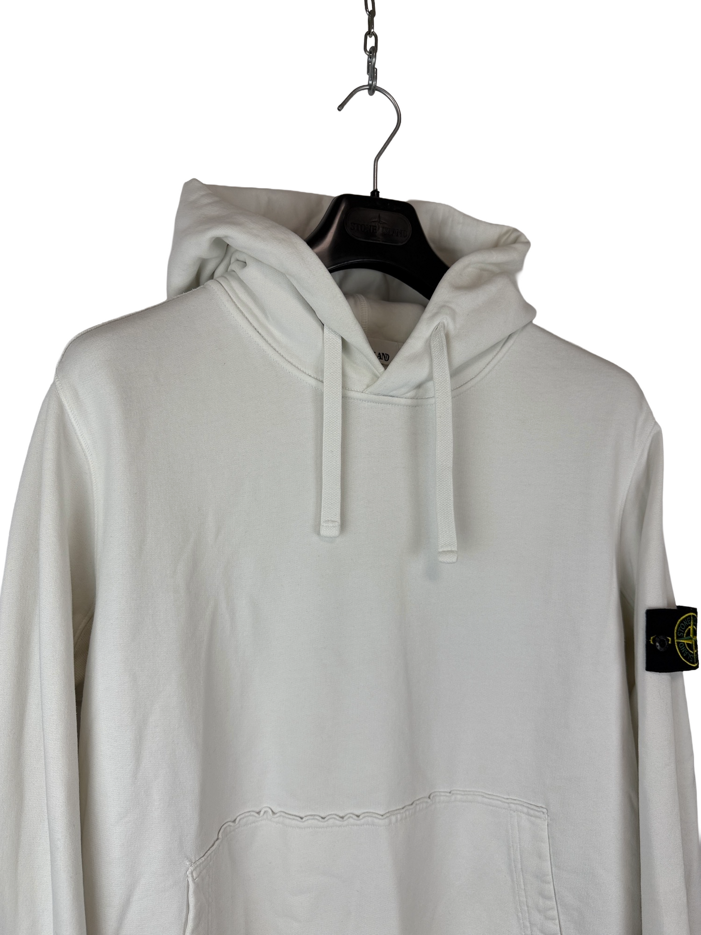 Felpa bianca con cappuccio Stone Island - Taglia XL