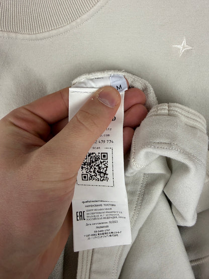 Felpa bianco-panna Stellina Stone Island - Taglia M
