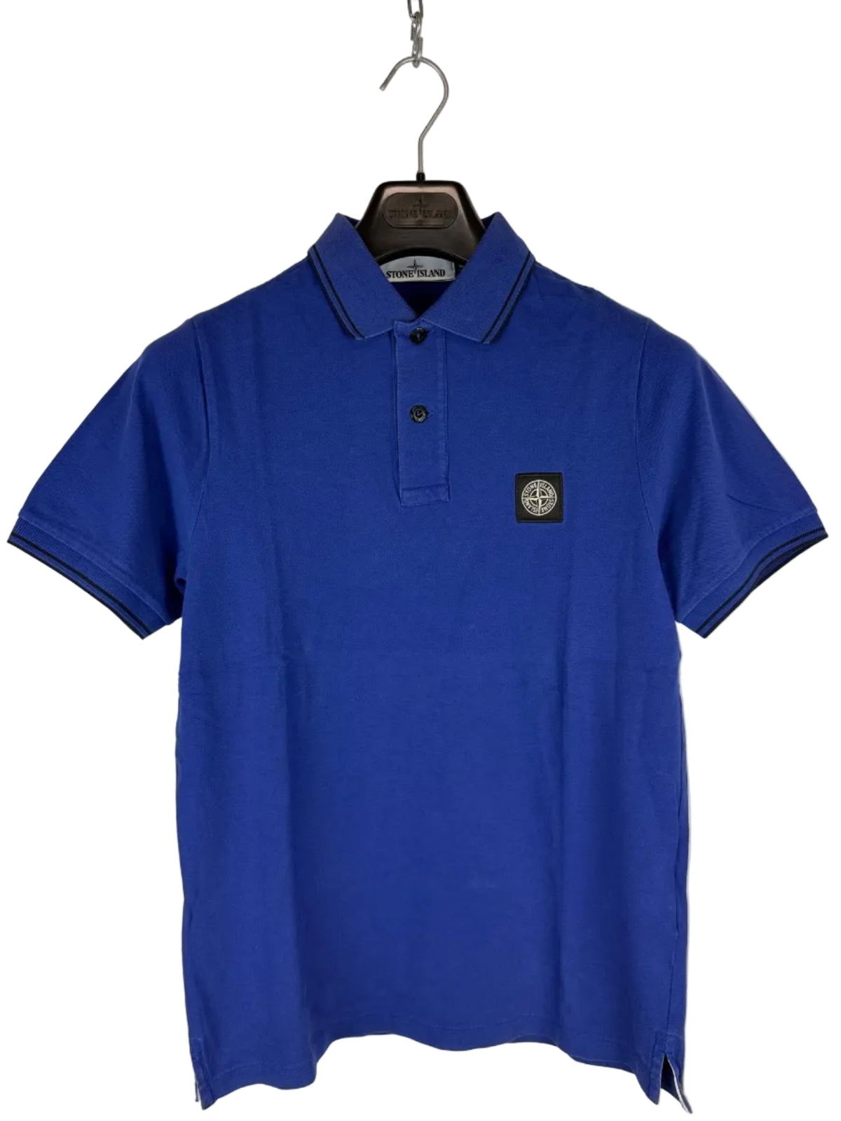 Stone Island Short-sleeve Blue Polo Shirt - Size S