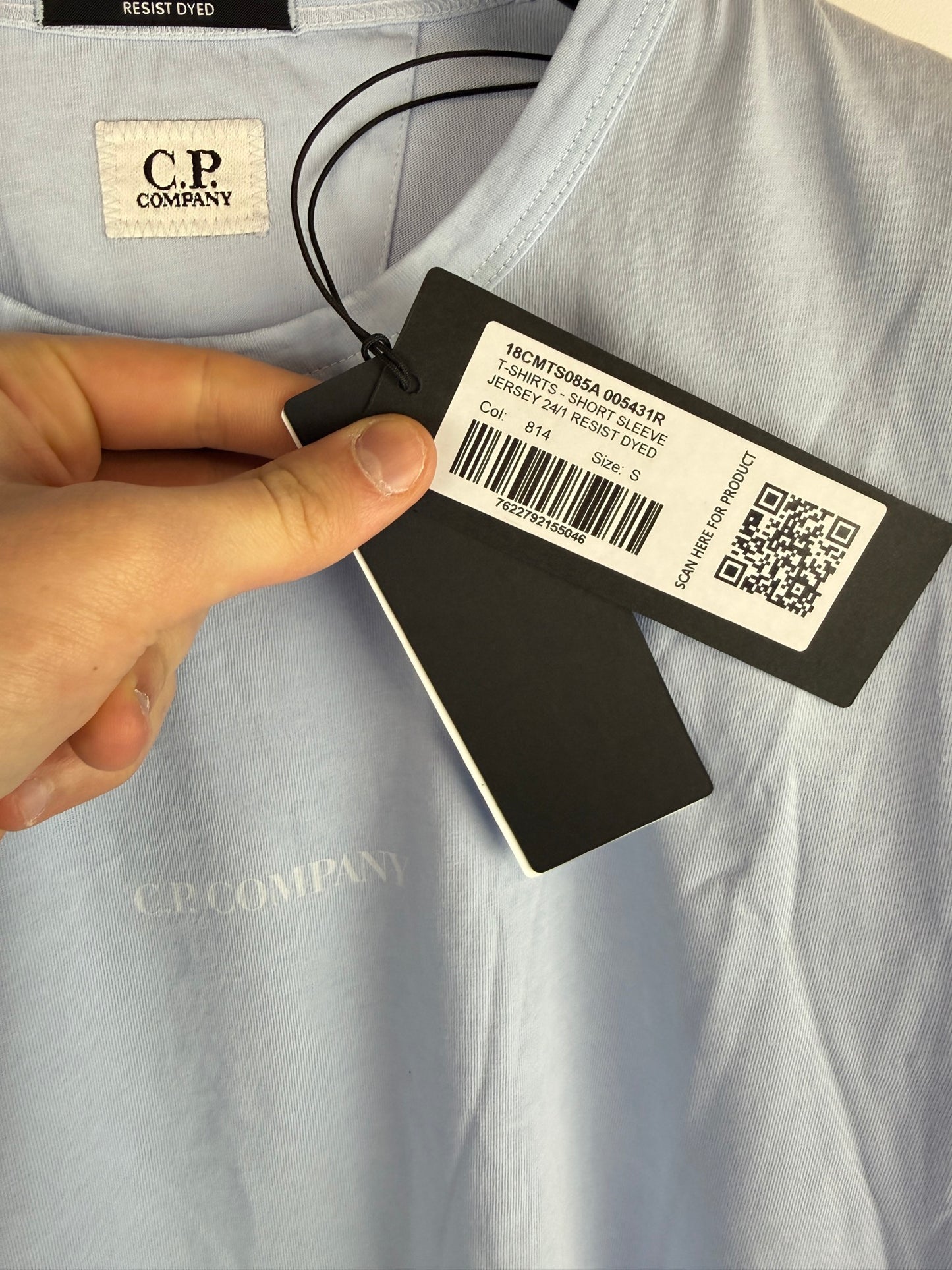 T-shirt azzurra C.P. Company (nuova con cartellino) - Taglia S