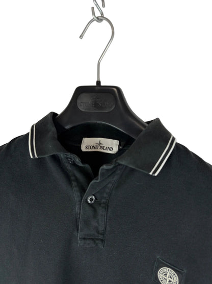 Polo nera a maniche lunghe Stone Island - Taglia XL
