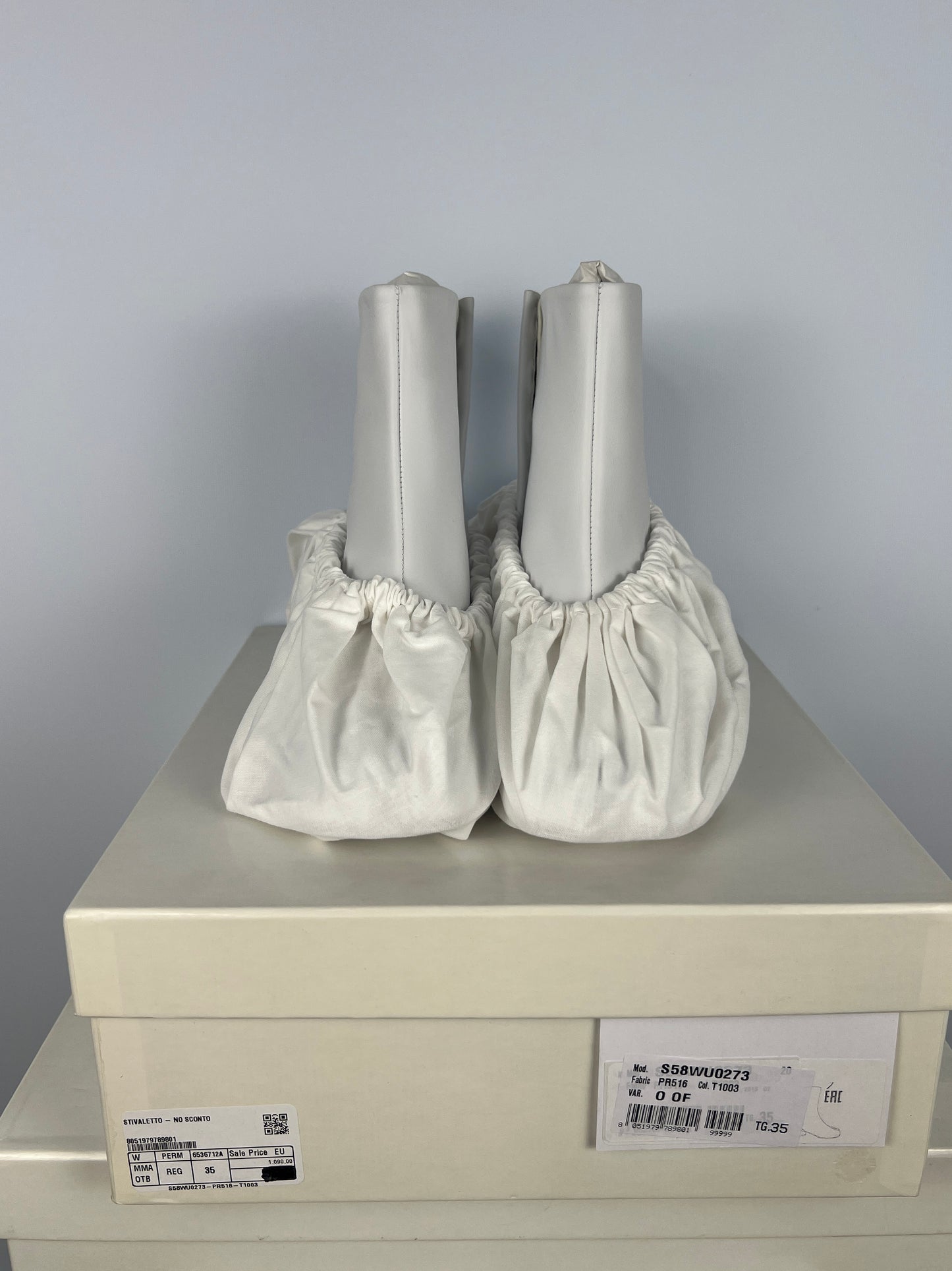 Stivaletti Tabi con tacco bianchi da donna Maison Martin Margiela (nuovi con cartellino) - Numero 35