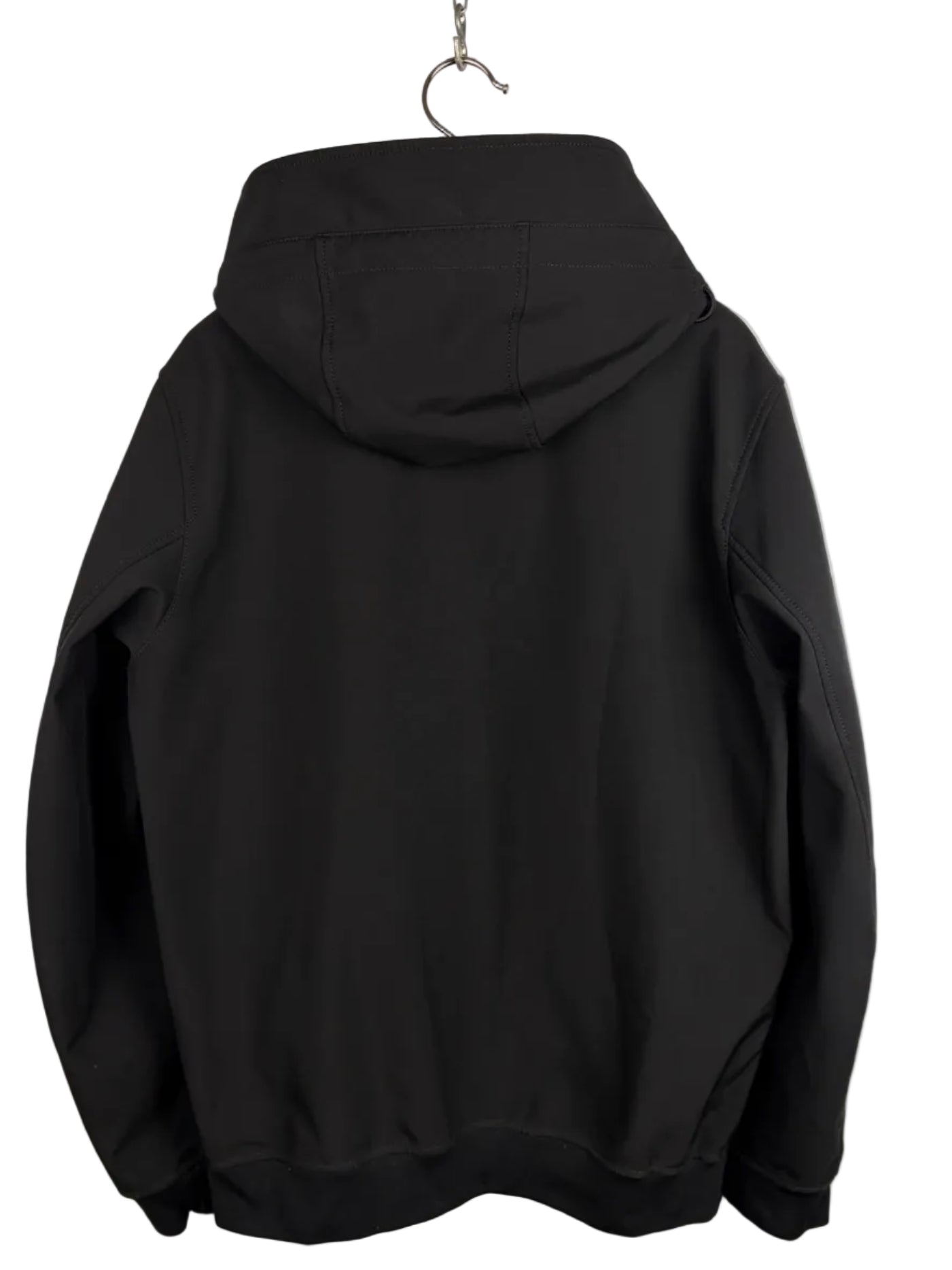 Giacca Soft Shell-R nero con zip e cappuccio Stone Island - Taglia XL