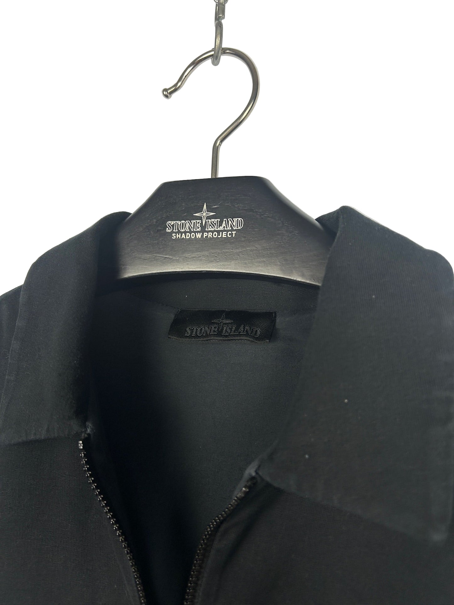 Felpa nera Ghost a mezza zip Stone Island - Taglia M