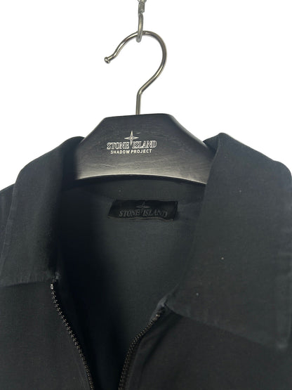 Felpa nera Ghost a mezza zip Stone Island - Taglia M