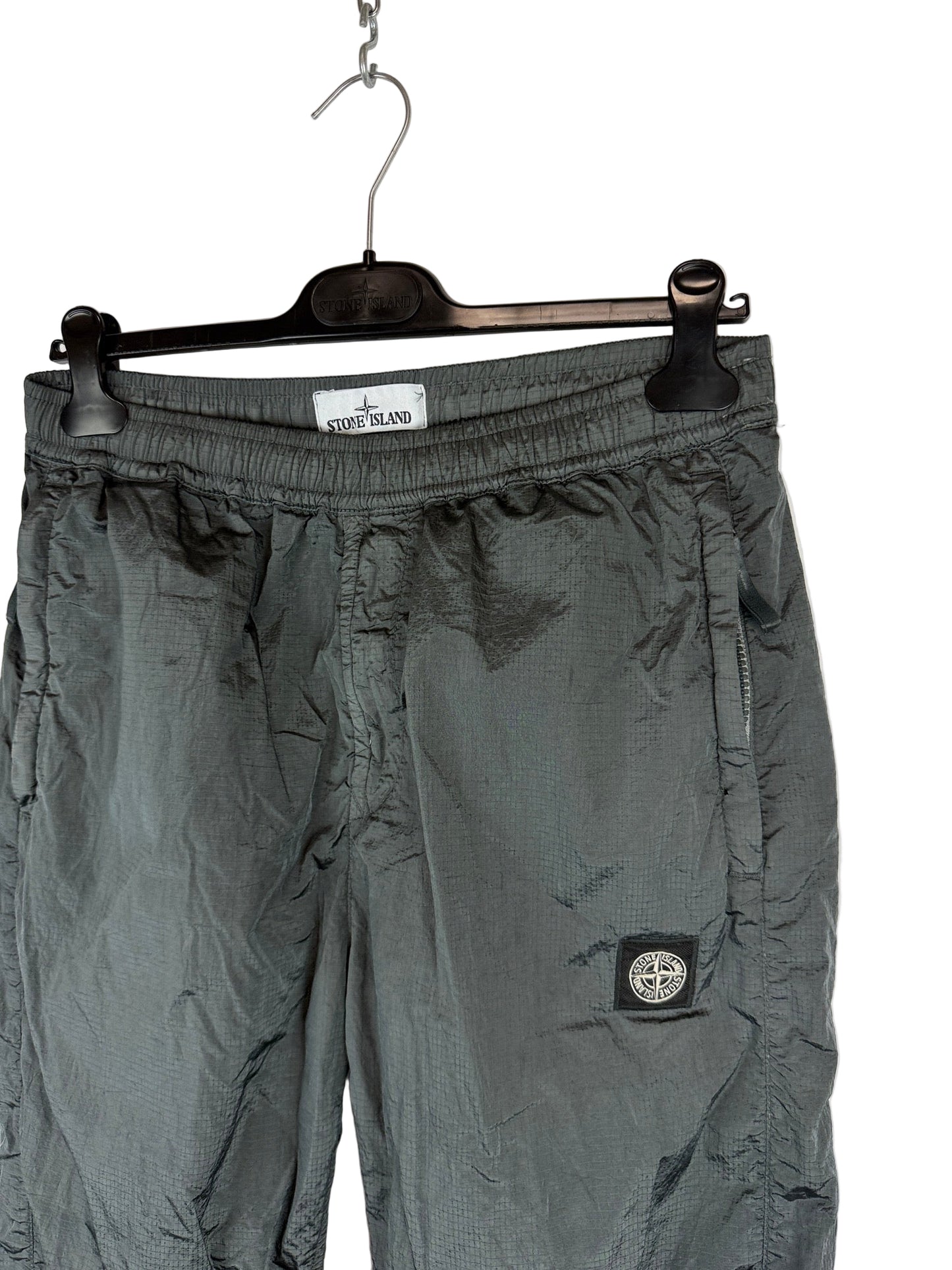 Pantaloni argentati in Nylon Metal Stone Island - Taglia S