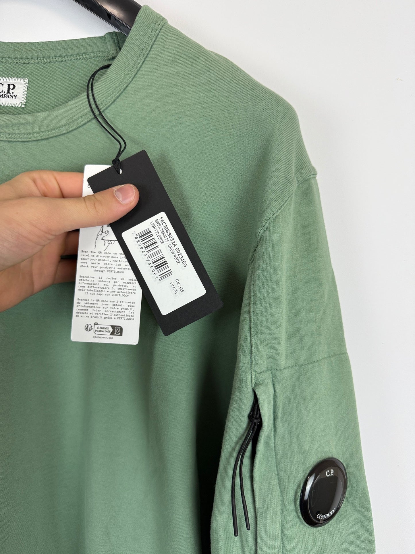 Felpa verde C.P. Company (nuova con cartellino) - Taglia XL