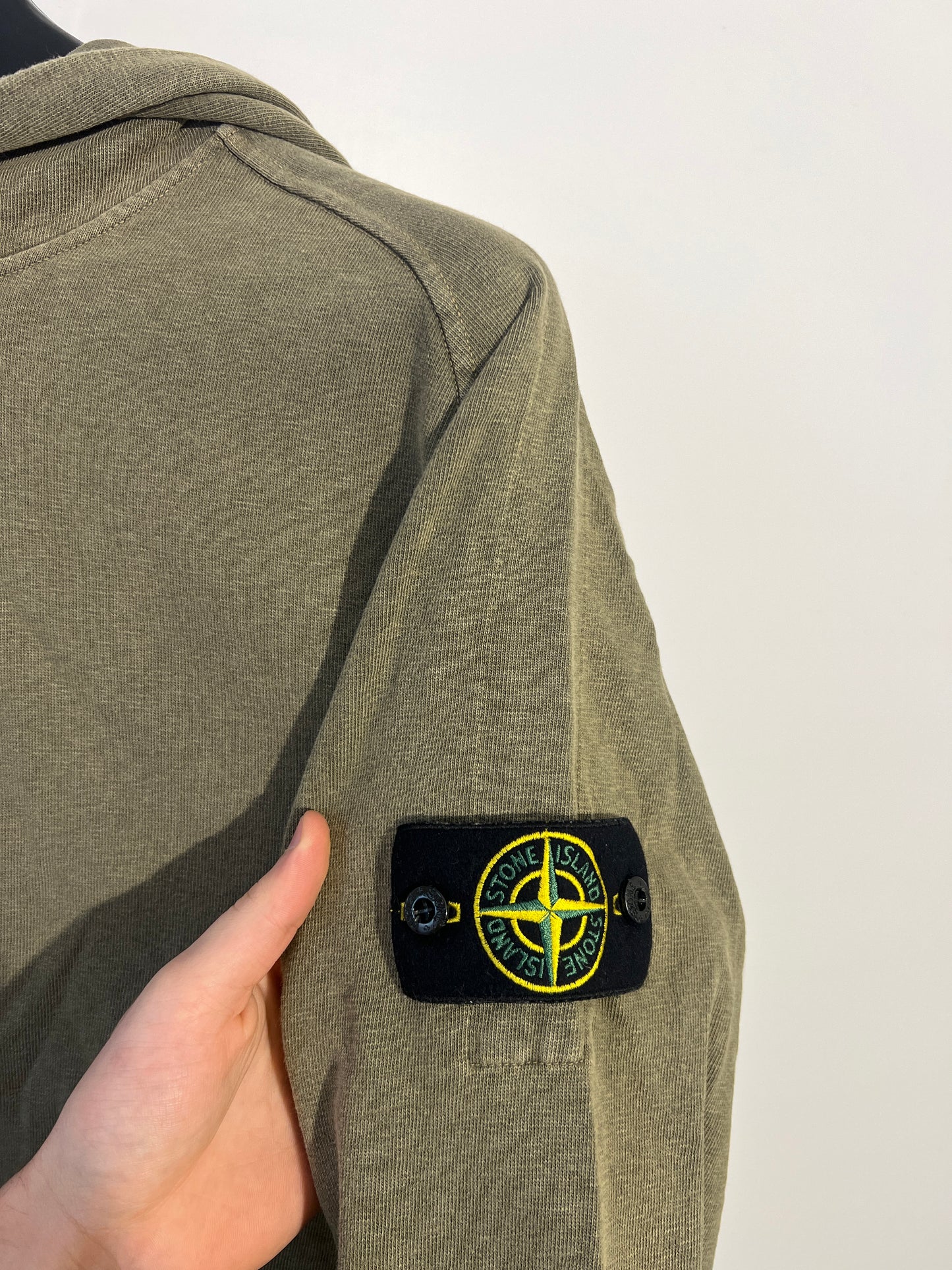 Felpa verde kaki con cappuccio Stone Island - Taglia XL