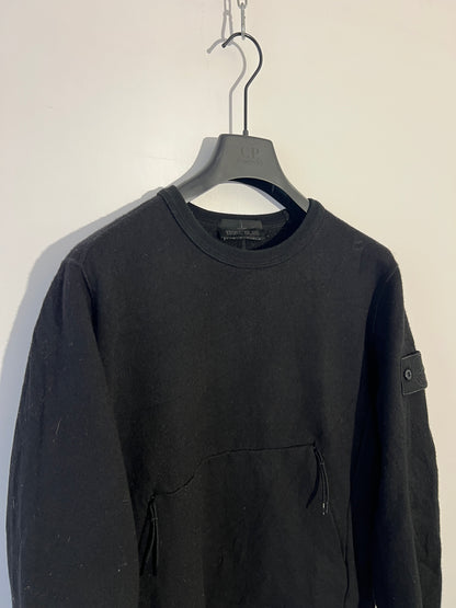 Maglione Ghost nero con tascone Stone Island - Taglia M