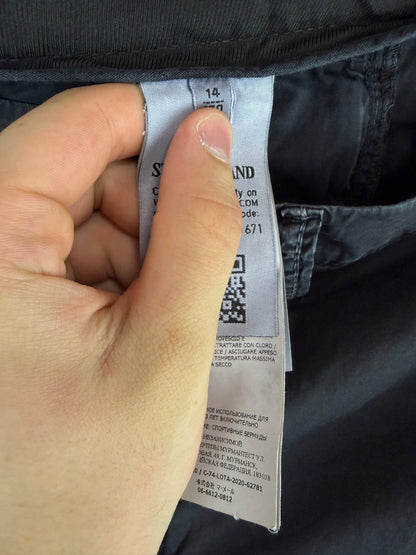 Black Stone Island Cargo Shorts - Junior Size (14 years, 170cm)