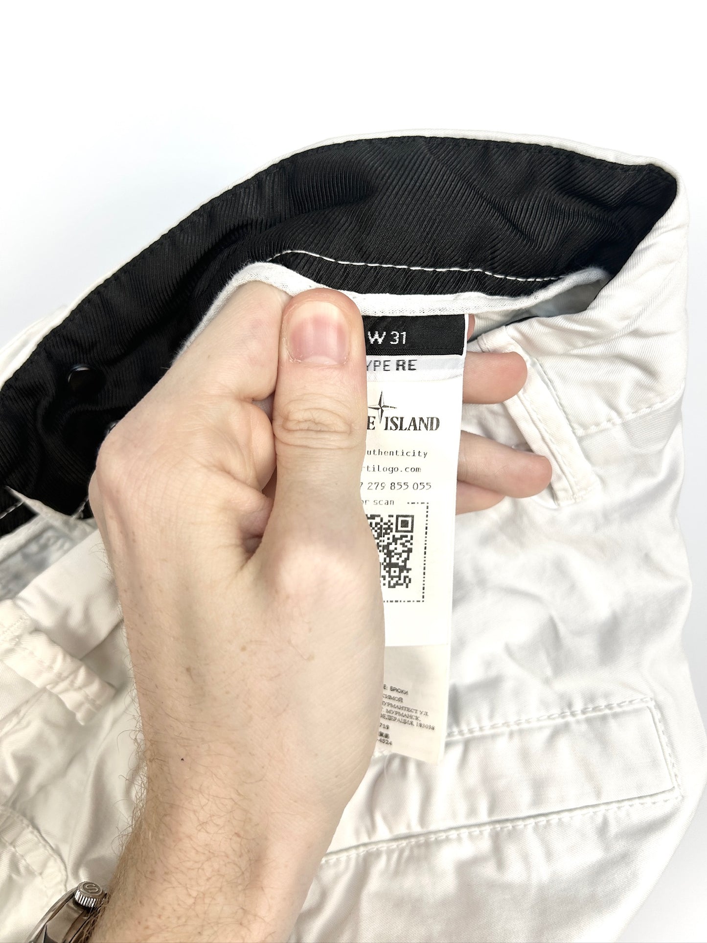 Pantaloni cargo bianchi Stone Island - Taglia W31