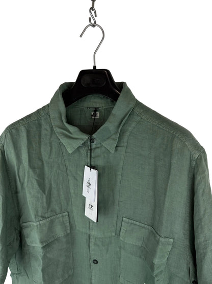 Camicia verde con taschini sul petto C.P. Company (nuova con cartellino) - Taglia 3XL