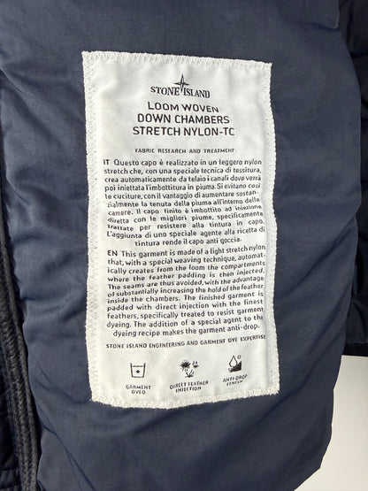 Giacca blu Loom Woven Down Chambers Stretch Nylon-TC Stone Island - Taglia M