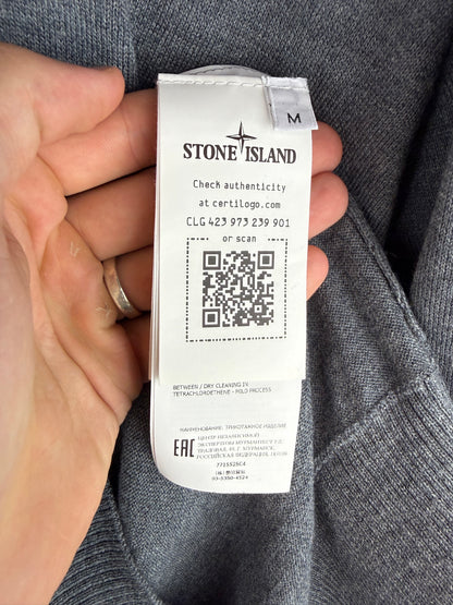 Maglione dolcevita grigio in 100% lana Stone Island - Taglia M
