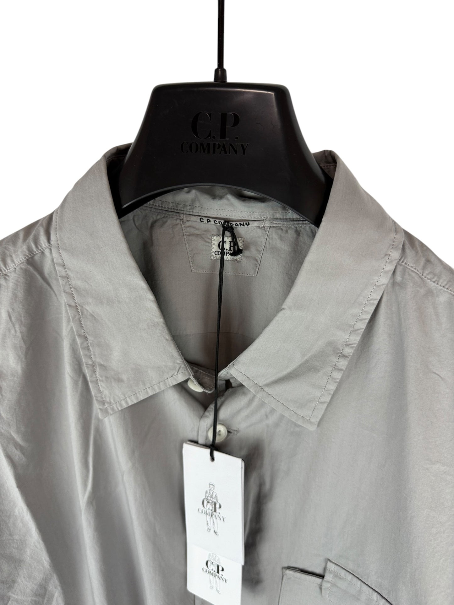 Camicia grigia con taschino sul petto C.P. Company (nuova con cartellino) - Taglia XXL