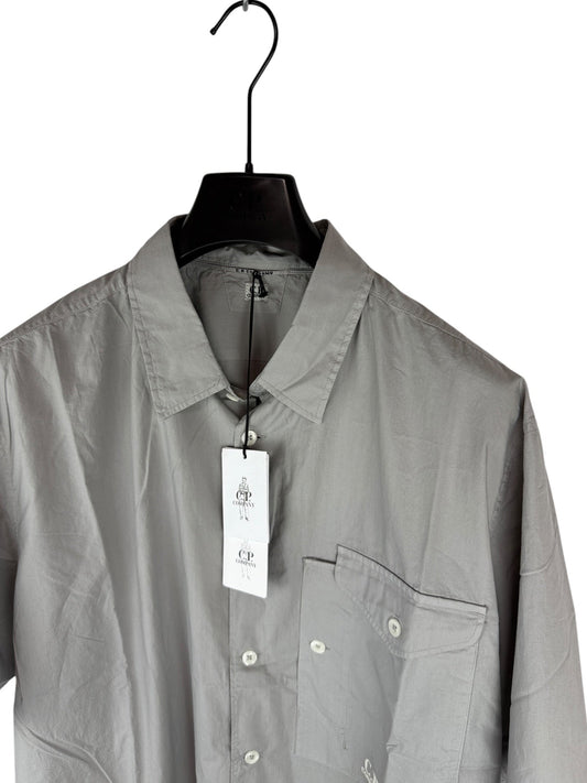 Camicia grigia con taschino sul petto C.P. Company (nuova con cartellino) - Taglia XXL