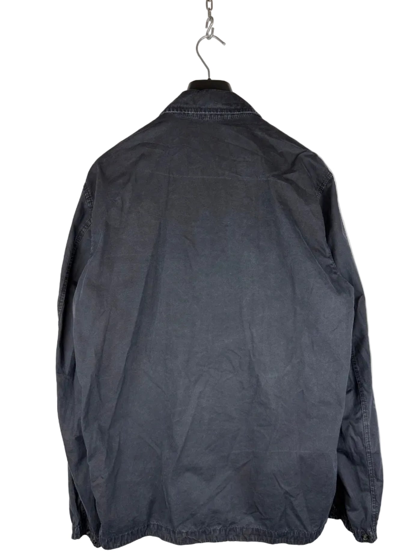 Overshirt blu navy con chiusura a zip Stone Island - Taglia L