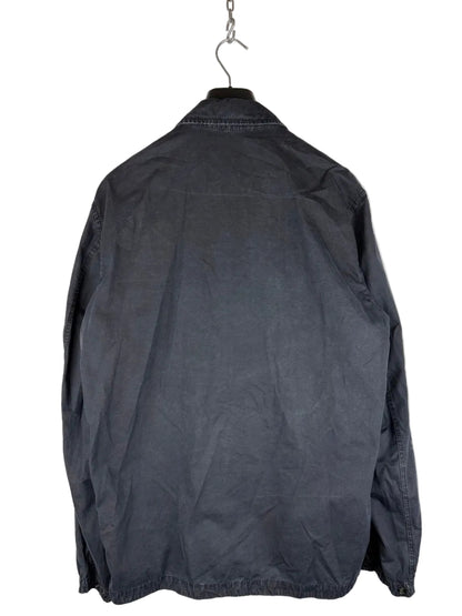 Overshirt blu navy con chiusura a zip Stone Island - Taglia L