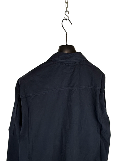 Overshirt blu navy con chiusura a zip C.P. Company (nuova con cartellino) - Taglia XL