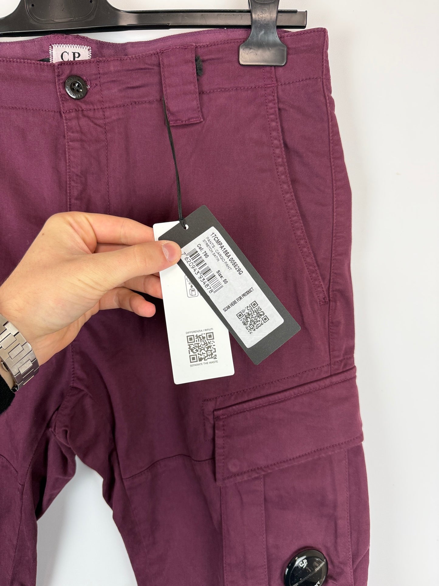Pantaloni cargo bordeaux C.P. Company (nuovi con cartellino) - Taglia 50