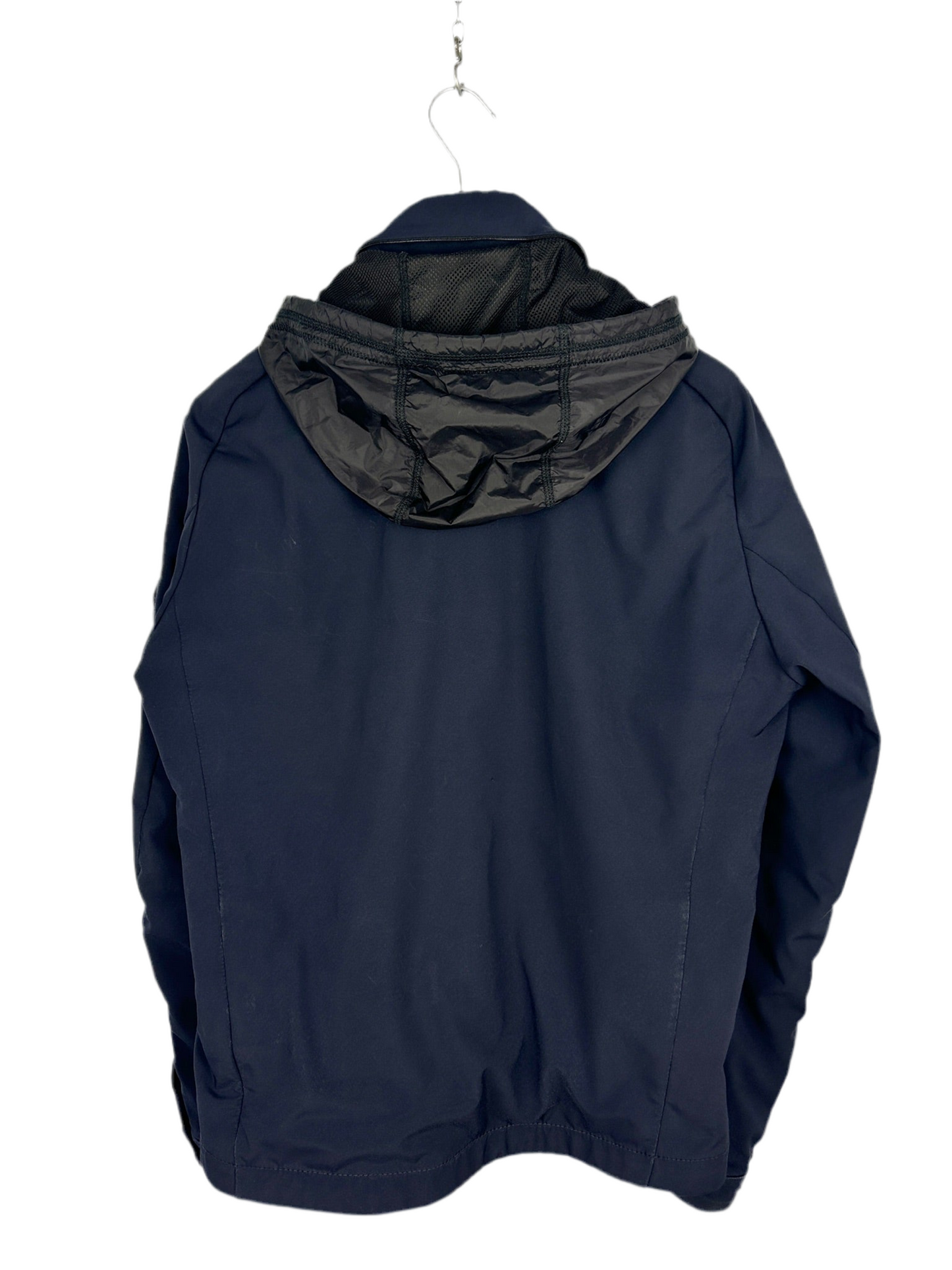 Giacca Light Soft Shell-R blu navy con zip e cappuccio Stone Island - Taglia M