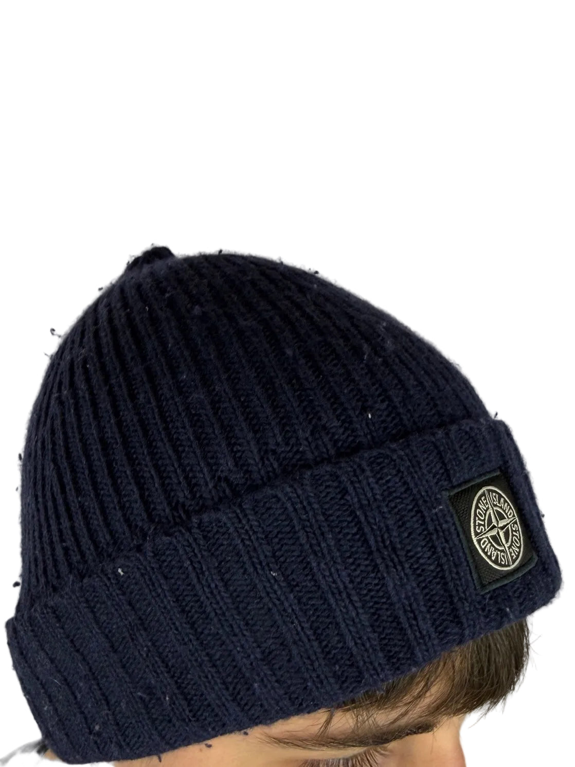 Berretto blu Stone Island