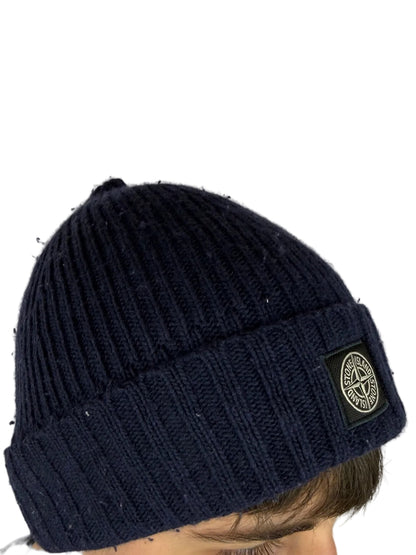Berretto blu Stone Island