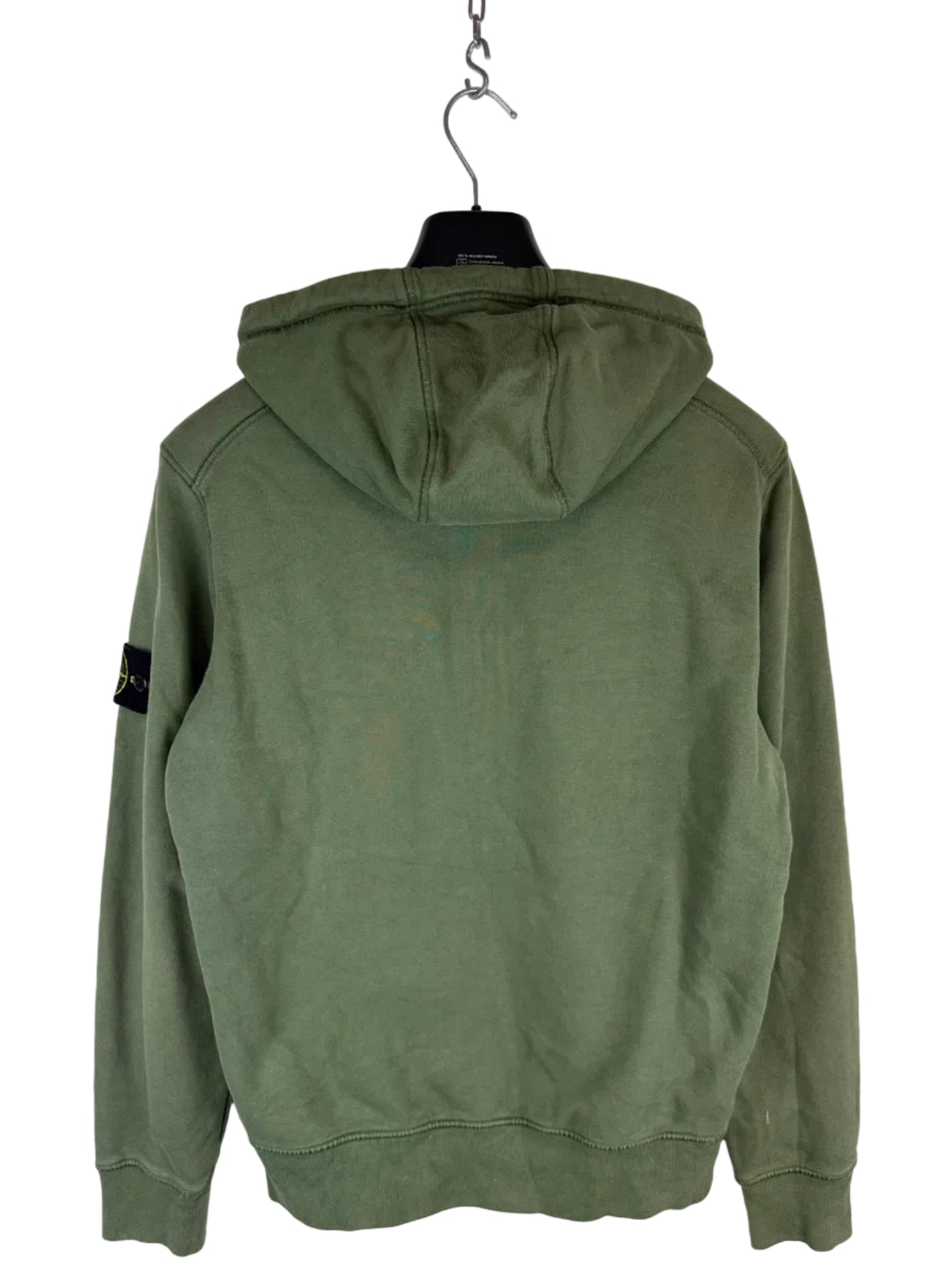 Felpa verde con zip e cappuccio Stone Island - Taglia S