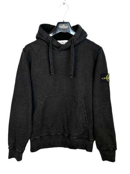 Felpa nera con cappuccio Stone Island - Taglia S