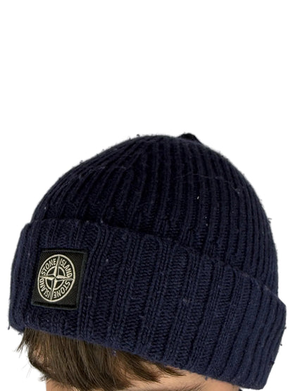 Berretto blu Stone Island