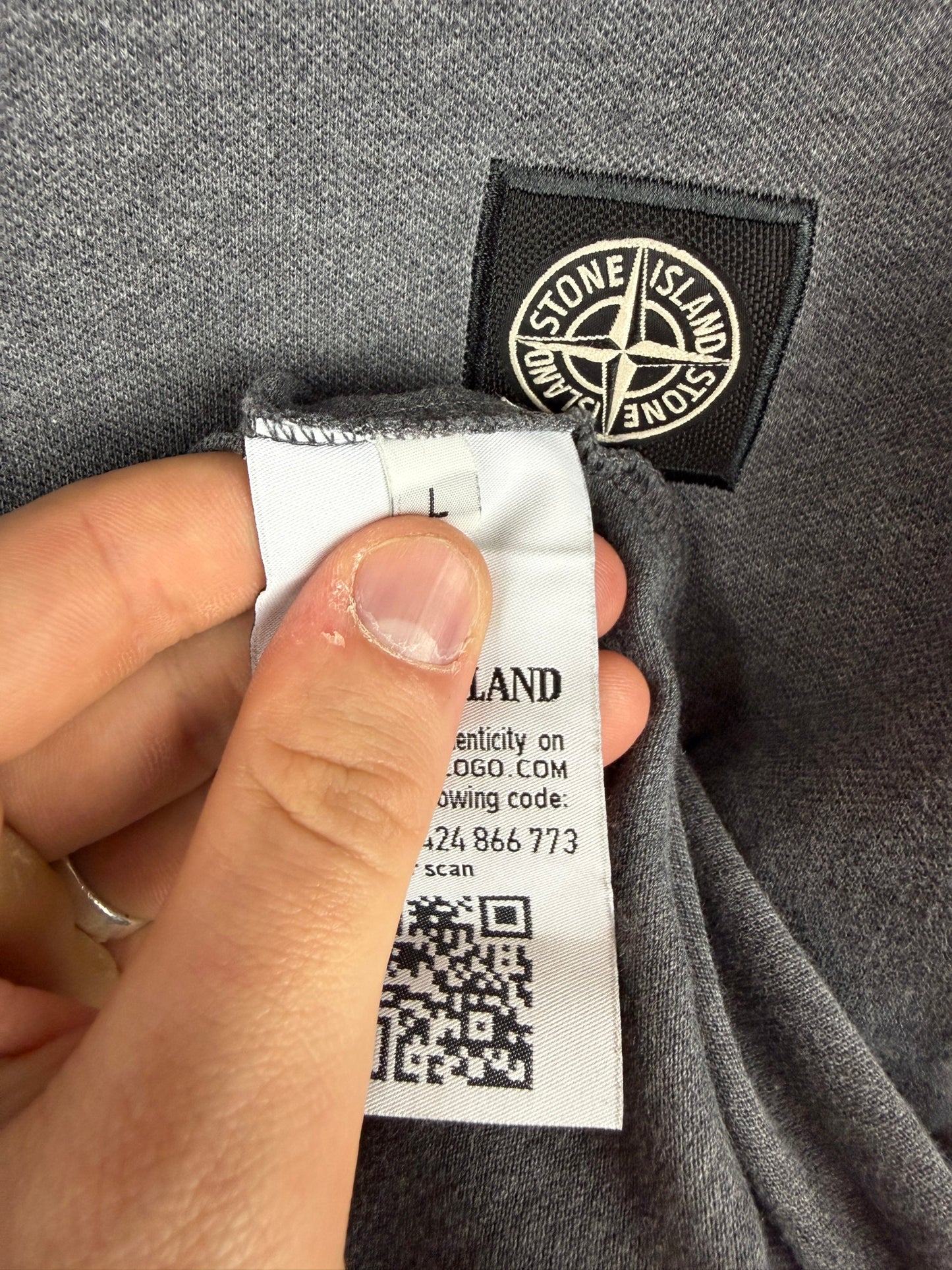 Polo grigia Stone Island - Taglia L