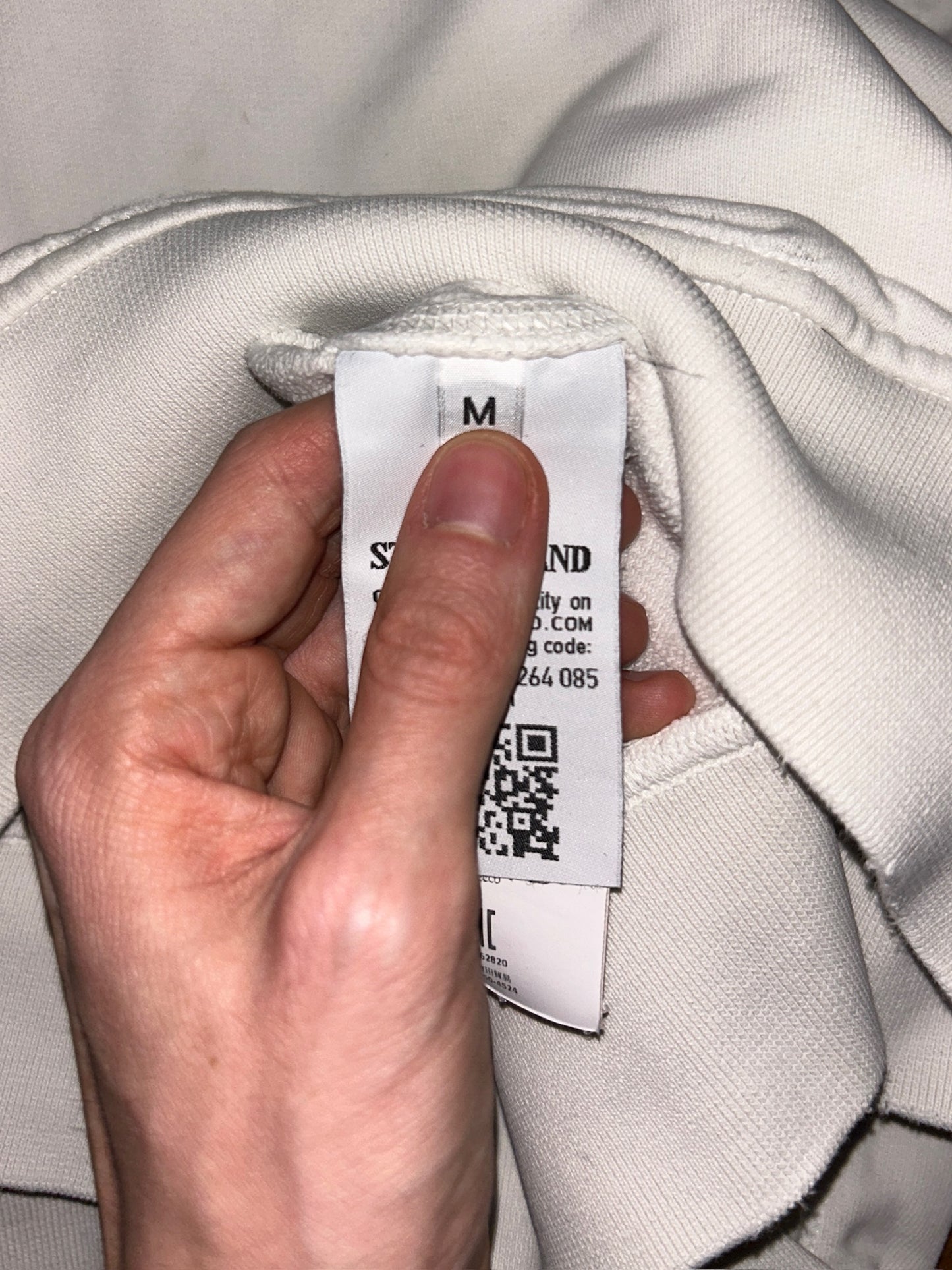 Felpa bianca con cappuccio Stone Island - Taglia M