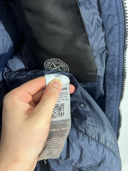 Piumino blu Garment Dyed Crinkle Reps NY Down Stone Island - Taglia XXL