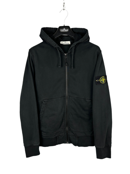 Felpa nera con zip e cappuccio Stone Island - Taglia M