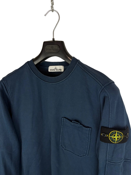 Felpa blu con taschino sul petto Stone Island - Taglia S