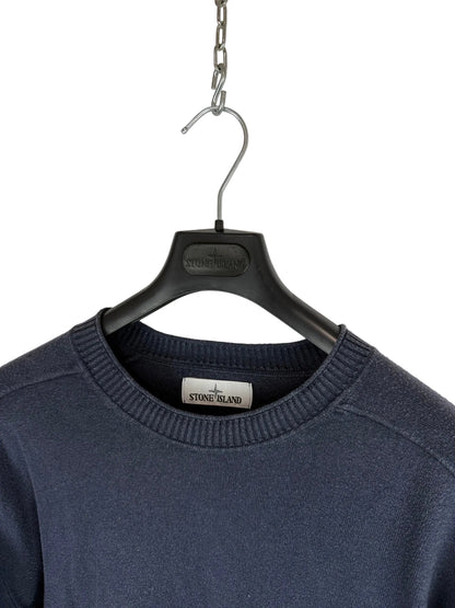 Maglione blu navy con strisce sui polsini Stone Island - Taglia XL