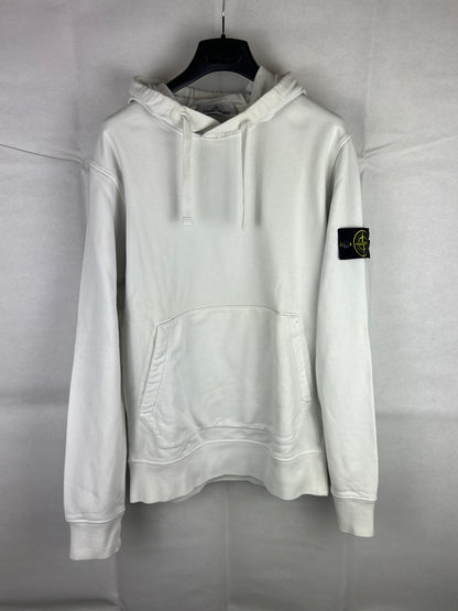 Felpa bianca con cappuccio Stone Island - Taglia S